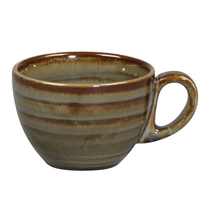 Pas Cher Tasse à café Peridot porcelaine vitrifiée 15 cl Ø 8 cm Rakstone Spot Rak