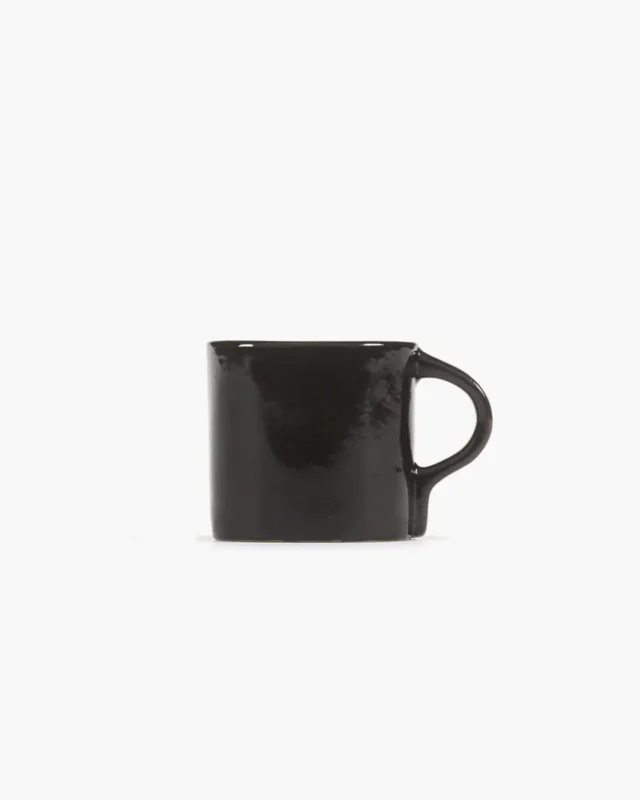 Tasse à espresso rond ébène grès émaillé 11 cl 8 cm La Mère Serax Nouvelle Collection