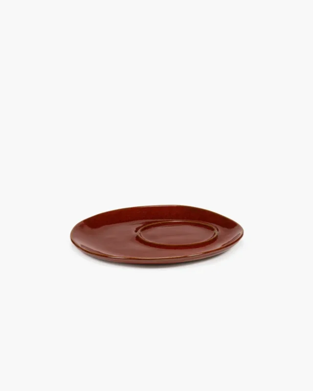 Nouvel Arrivage Sous tasse à café rond Venetian red grès émaillé Ø 14,5 cm La Mère Serax