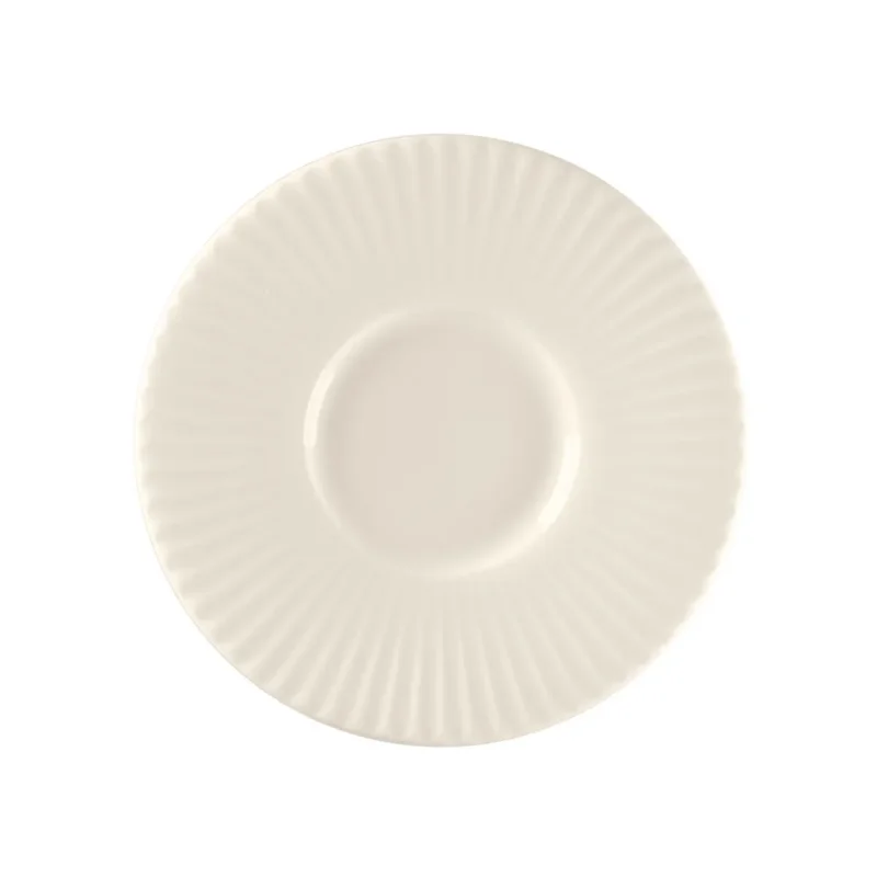 Sous tasse à espresso rond blanc porcelaine bone china Ø 13 cm Spectra Rak Prix Bas