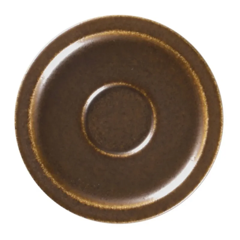 Sous tasse à espresso rond bronze porcelaine vitrifiée Ø 13 cm Rakstone Ease Rak Must-Have