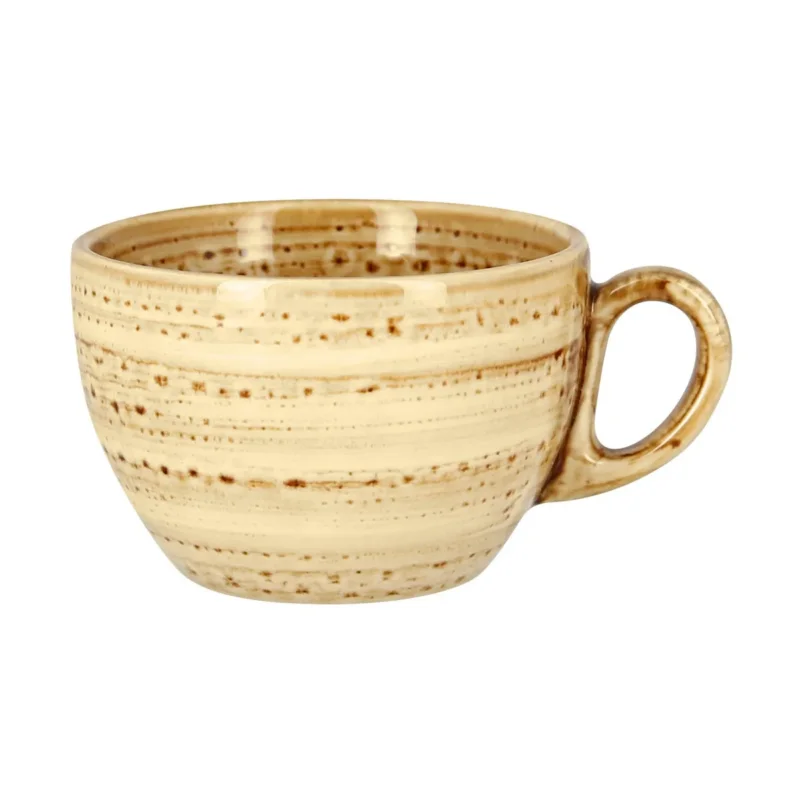 Commander Maintenant Tasse à café beige porcelaine vitrifiée 23 cl Ø 9 cm Twirl Rak