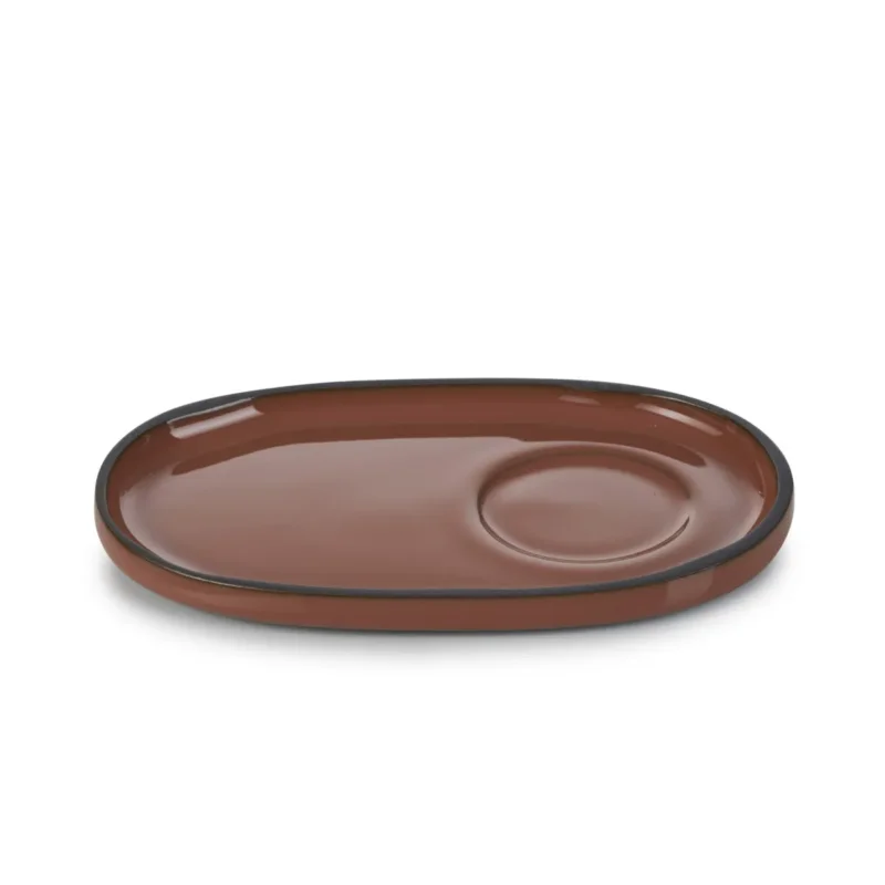 Commander Maintenant Sous tasse à espresso ovale rouge porcelaine culinaire 13,5 cmCaractère Revol