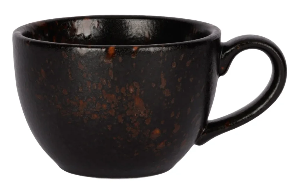 Tasse noir porcelaine 22 cl Ø 9 cm Etna Proof Offre Du Jour