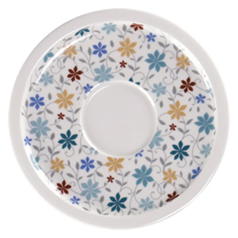 Usine Directe Sous tasse à café blanc porcelaine vitrifiée Ø 16,3 cm Rakstone Ease Décor Summer Rak