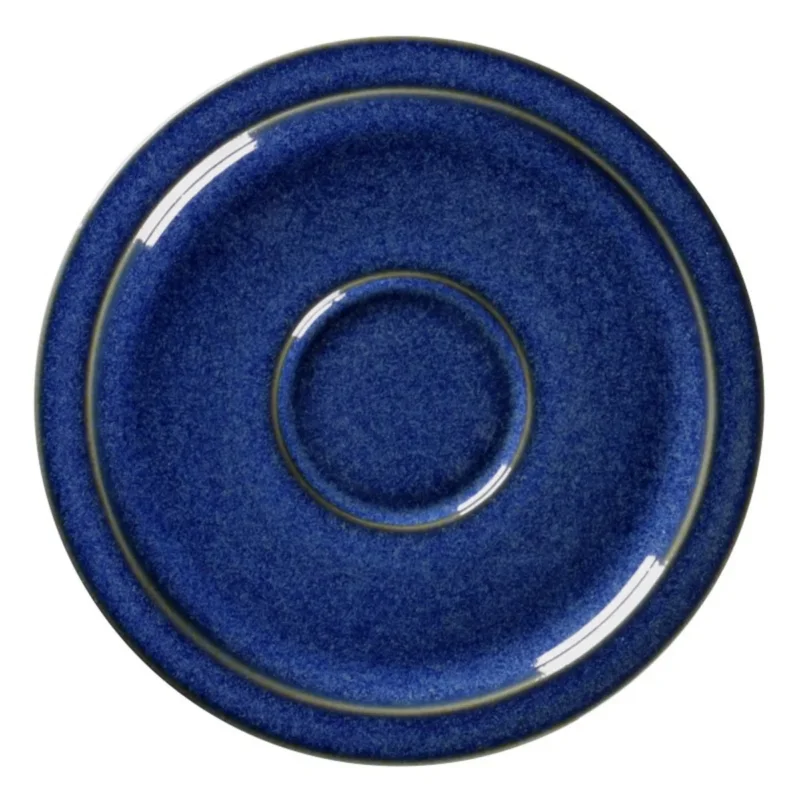 Réduction Sous tasse à espresso rond bleu porcelaine vitrifiée Ø 13 cm Rakstone Ease Rak