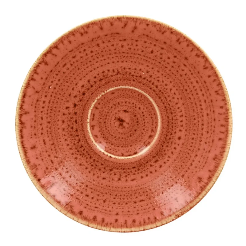 Sous tasse à espresso rond orange porcelaine vitrifiée Ø 12,5 cm Twirl Rak Acheter Direct