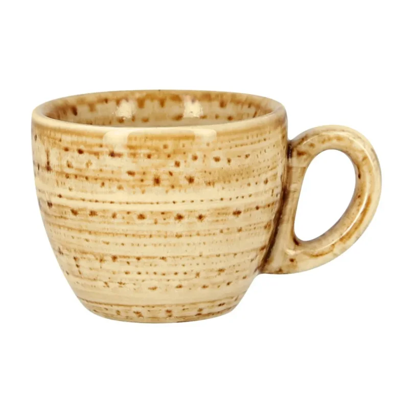 Dernière Chance Tasse à expresso beige porcelaine vitrifiée 8 cl Ø 6,5 cm Twirl Rak