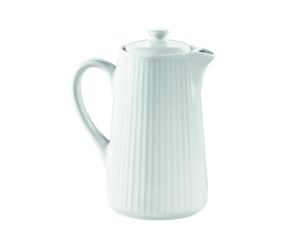 Cafetière blanc porcelaine culinaire 35 cl Plisse Pillivuyt Bon Plan