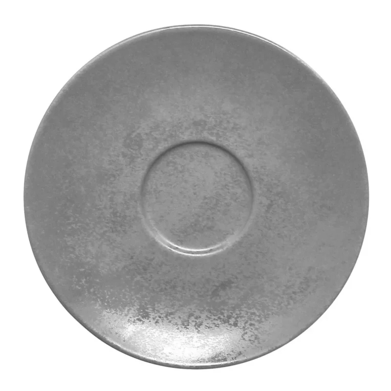 Sous-tasse à thé rond gris porcelaine vitrifiée Ø 17 cm Shale Rak Marque