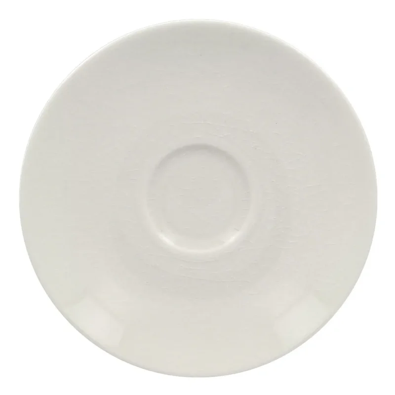 Sous-tasse à thé rond blanc porcelaine vitrifiée Ø 15 cm Vintage Rak Authentique