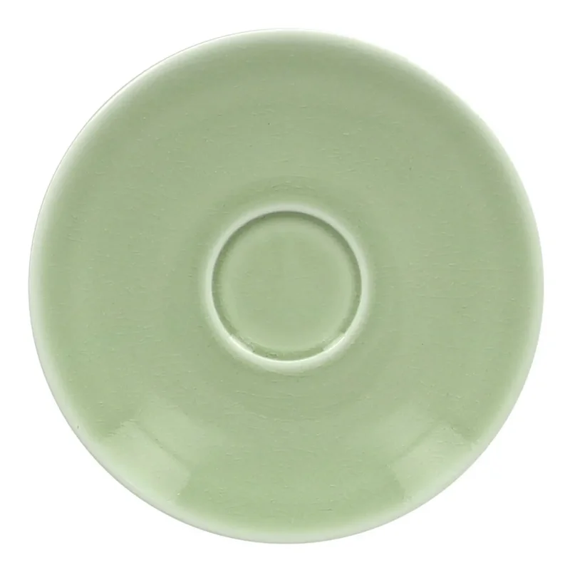 Meilleure Vente Sous-tasse à expresso rond vert porcelaine vitrifiée Ø 12,5 cm Vintage Rak