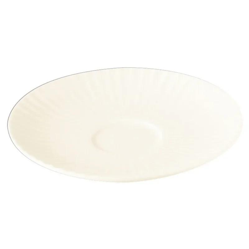 Sous-tasse à expresso rond ivoire porcelaine vitrifiée Ø 12,5 cm Metropolis Rak Prix Cassé