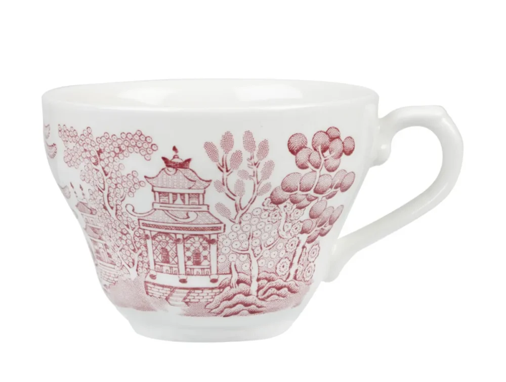 Tasse avec anses rond Georgian Cranberry Willow porcelaine vitrifiée 19,8 cl Ø 9 cm Vintage Prints Cramberry Willow Churchill Populaire