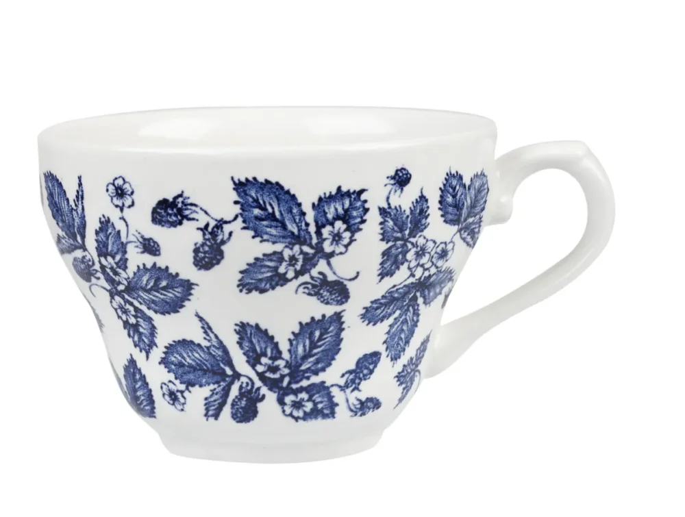 Expédition Rapide Tasse avec anses rond Georgian Bramble Blue porcelaine vitrifiée 19,8 cl Ø 9 cm Vintage Prints Bramble Churchill