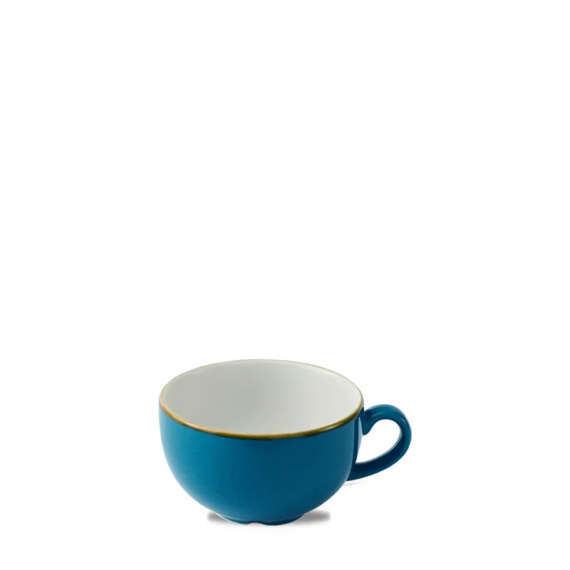Pas Cher Tasse à cappuccino / thé Java Blue porcelaine vitrifiée 34 cl Ø 11 cm Stonecast Java Churchill
