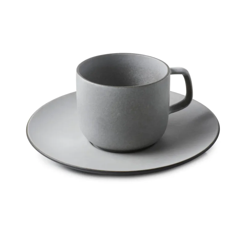 Commander Maintenant Tasse et sous tasse à expresso rond poivre porcelaine culinaire 8 cl Ø 13 cm Equinoxe Revol