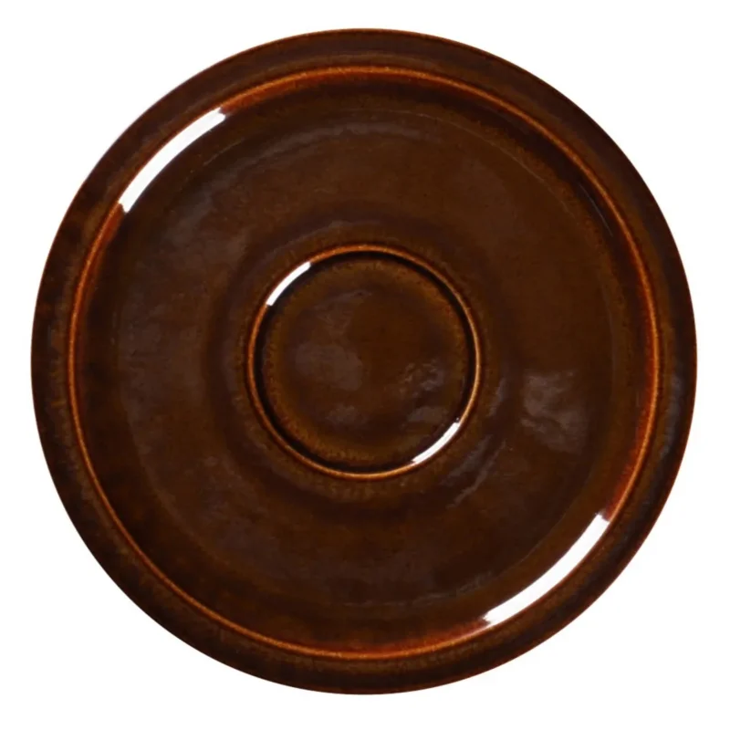 Sous tasse à espresso rond cuivre porcelaine vitrifiée Ø 13 cm Rakstone Ease Rak Must-Have