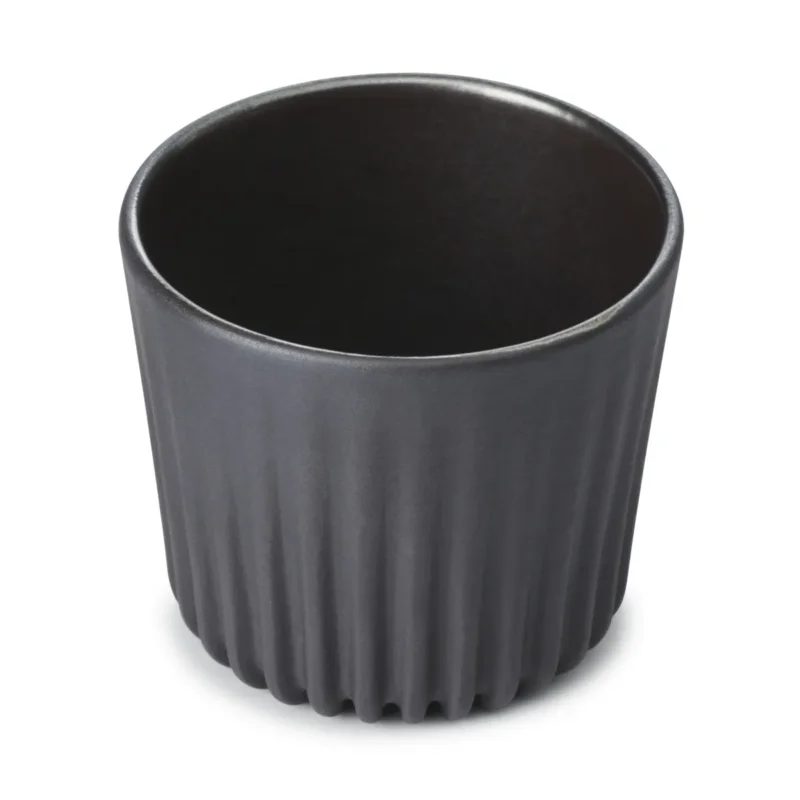 Gobelet rond noir porcelaine culinaire 8 cl Ø 6 cm Pekoe Revol Haute Qualité