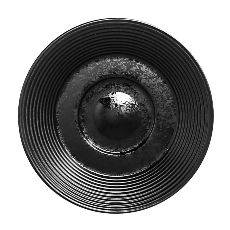 Sous-tasse à expresso rond noir porcelaine vitrifiée Ø 13 cm Edge Rak Paiement Sécurisé