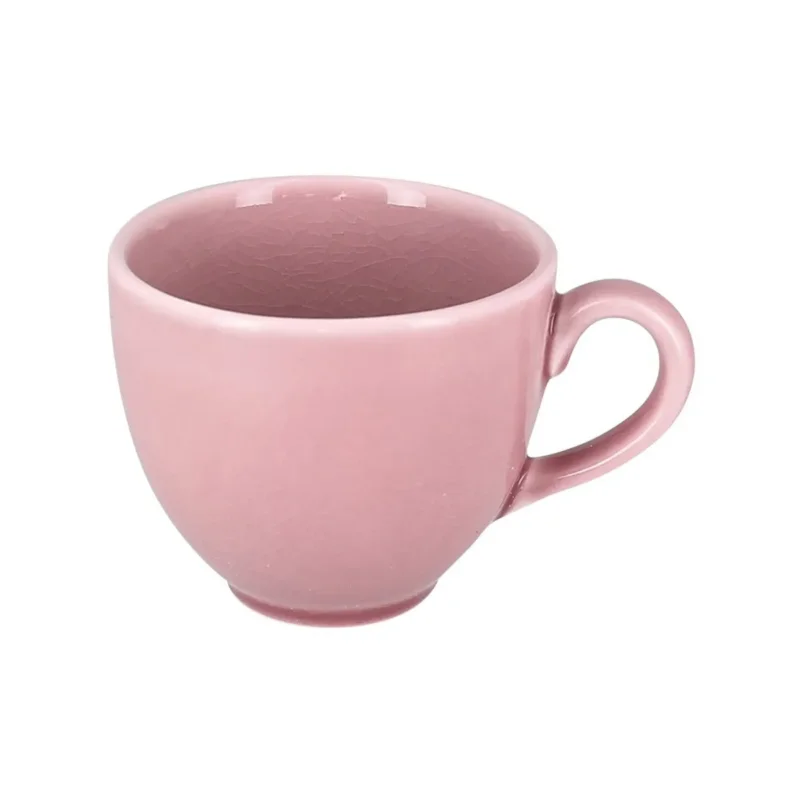 Tasse à expresso rond rose porcelaine vitrifiée 9 cl Ø 6,5 cm Vintage Rak Certifié
