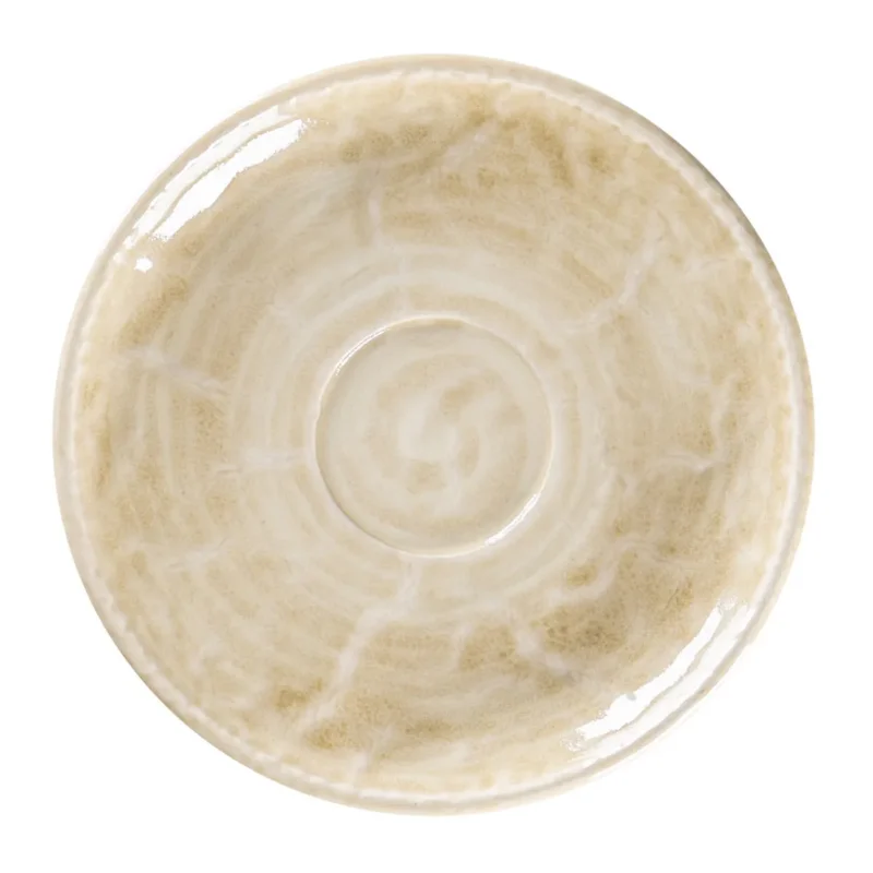 Sous-tasse à expresso rond vanilla porcelaine vitrifiée Ø 17 cm Krush Rak Usine Directe