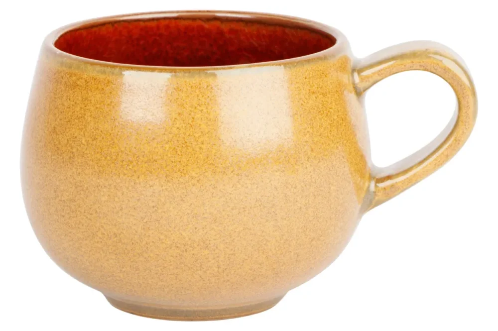 Tasse à café jaune porcelaine 19 cl Ø 7 cm Elements Mustard Proof Prix Bas