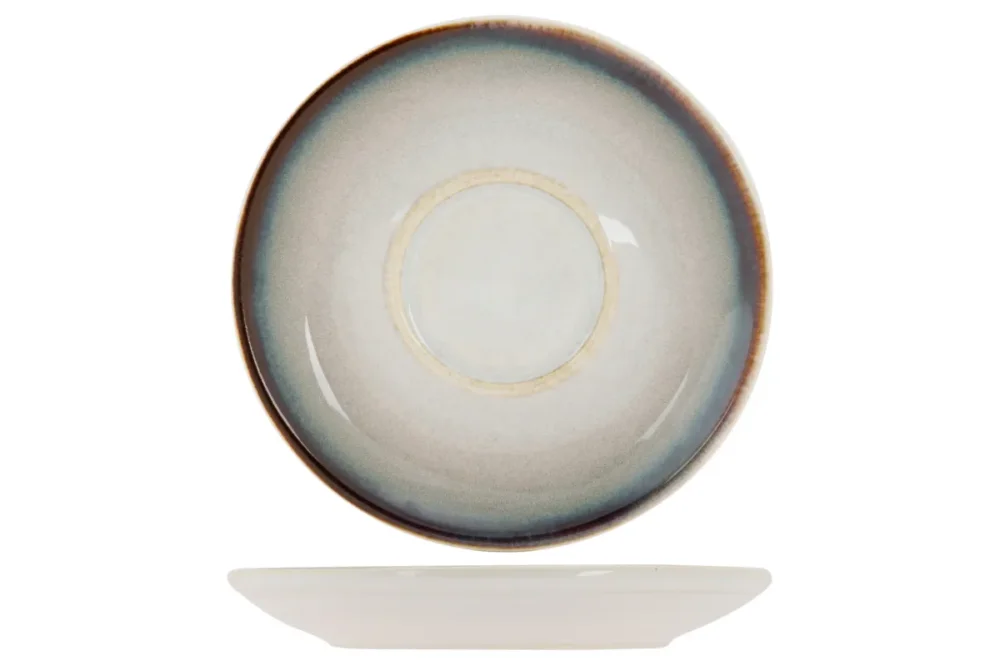 Usine Directe Sous tasse à expresso rond blanc porcelaine Ø 12 cm Akoya Proof