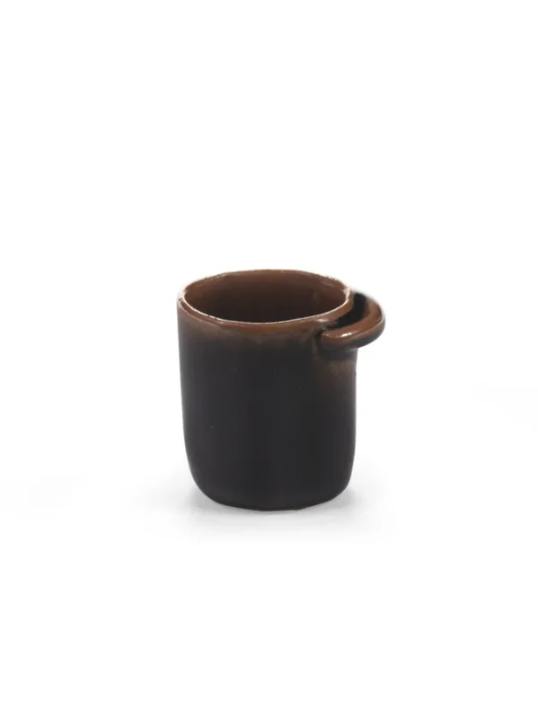 Tasse à expresso ovale Brown grès émaillé 7 cl 5,8 cm Out Of Lines Serax Retour Gratuit