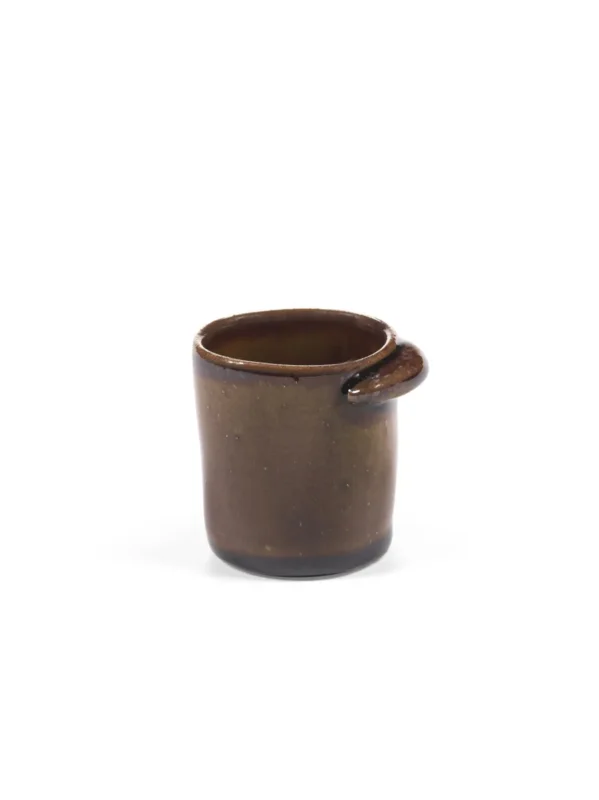 Promotion Saisonnière Tasse à expresso ovale ocre grès émaillé 7 cl 5,8 cm Out Of Lines Serax
