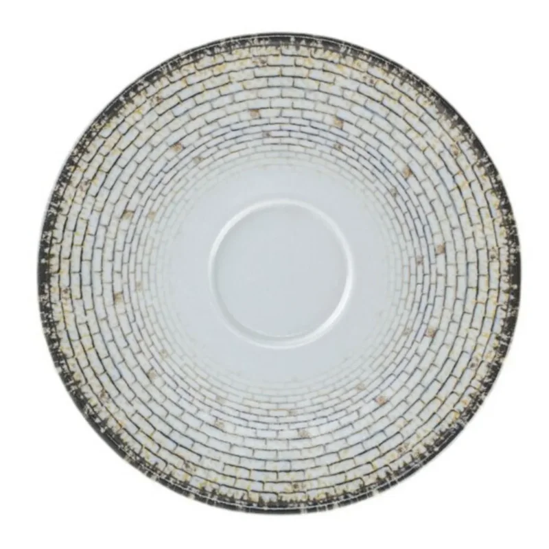 Petit Prix Sous tasse à café/thé rond Weave porcelaine Ø 16,8 cm Digi Rak