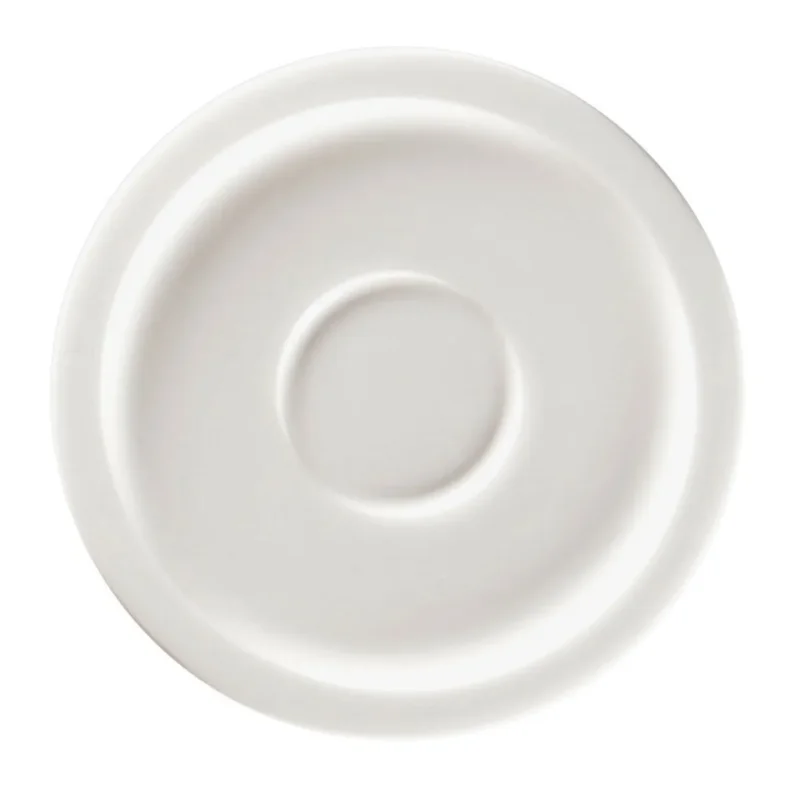 Nouveauté Sous tasse à espresso rond gris porcelaine vitrifiée Ø 13 cm Rakstone Ease Rak