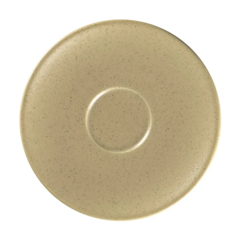 Sous tasse à espresso beige porcelaine vitrifiée Ø 12,5 cm Genesis Rak Bon Marché