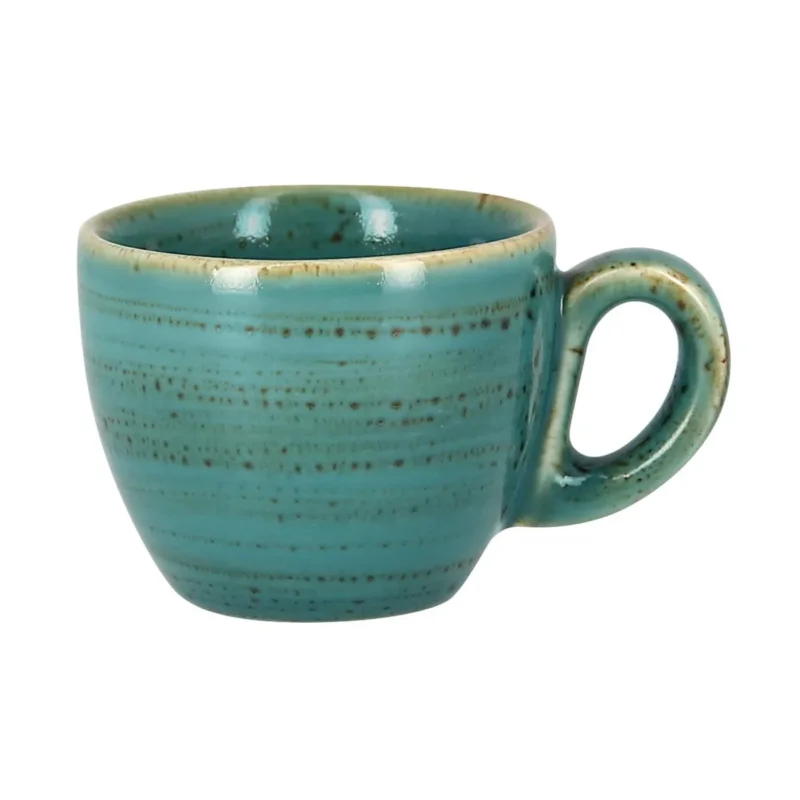 Tasse à expresso bleu porcelaine vitrifiée 8 cl Ø 6,5 cm Twirl Rak Offre Limitée
