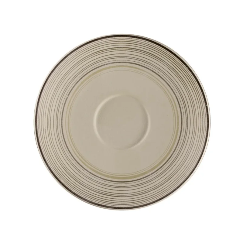 Sous tasse à espresso rond Argila Décor Larissa porcelaine Ø 12,5 cm Earth Rak Populaire