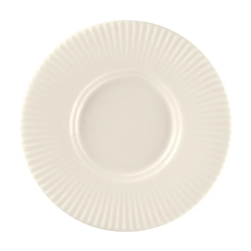 Sous tasse à café / thé rond blanc porcelaine bone china Ø 32,2 cm Spectra Rak Prix Réduit