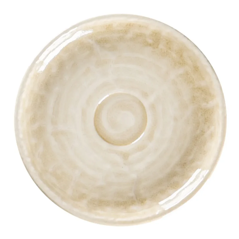 Produit De Marque Sous-tasse à expresso rond vanilla porcelaine vitrifiée Ø 13 cm Krush Rak