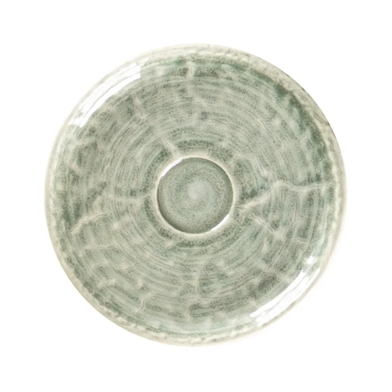 Sous-tasse à expresso rond Sage porcelaine vitrifiée Ø 13 cm Krush Rak Vente Flash