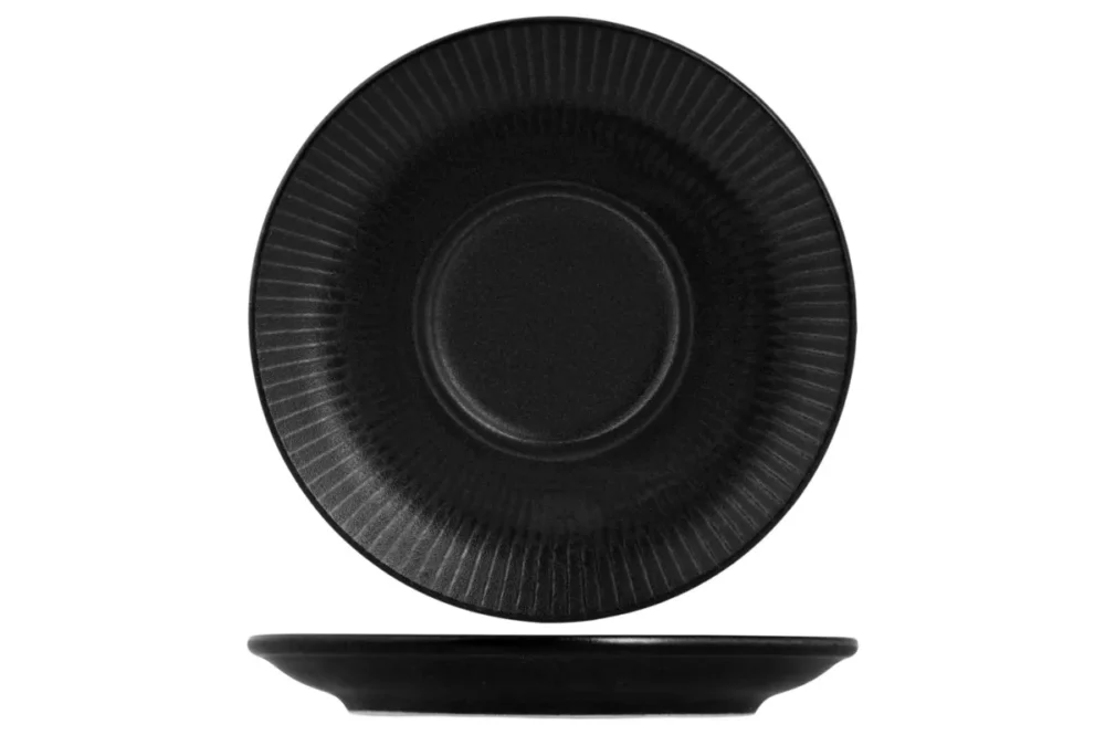 Sous tasse rond noir porcelaine Ø 16 cm Tonati Proof Prix Réduit