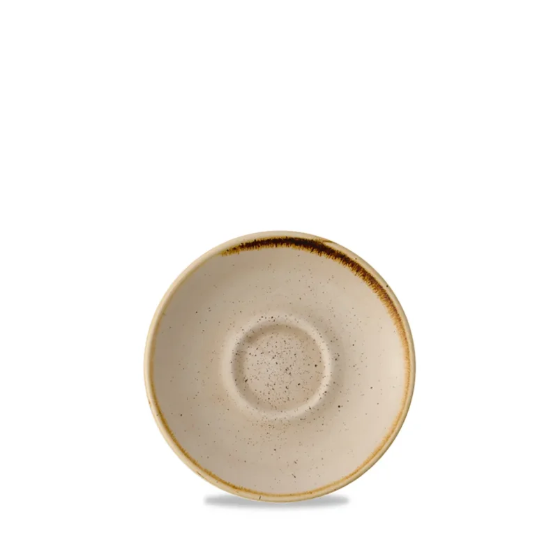 Remise Sous-tasse à expresso Nutmeg Cream porcelaine vitrifiée Ø 11 cm Stonecast Nutmeg Churchill