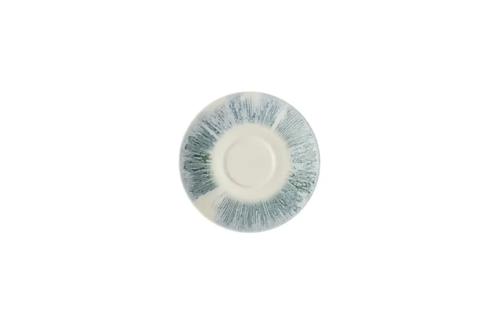Soldes Sous tasse à expresso rond Blue porcelaine vitrifiée Ø 11,8 cm Lyra Churchill