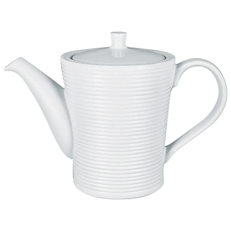 Dernière Chance Cafetière avec couvercle blanc porcelaine vitrifiée 35 cl Ø 8,7 cm EvolutionRak
