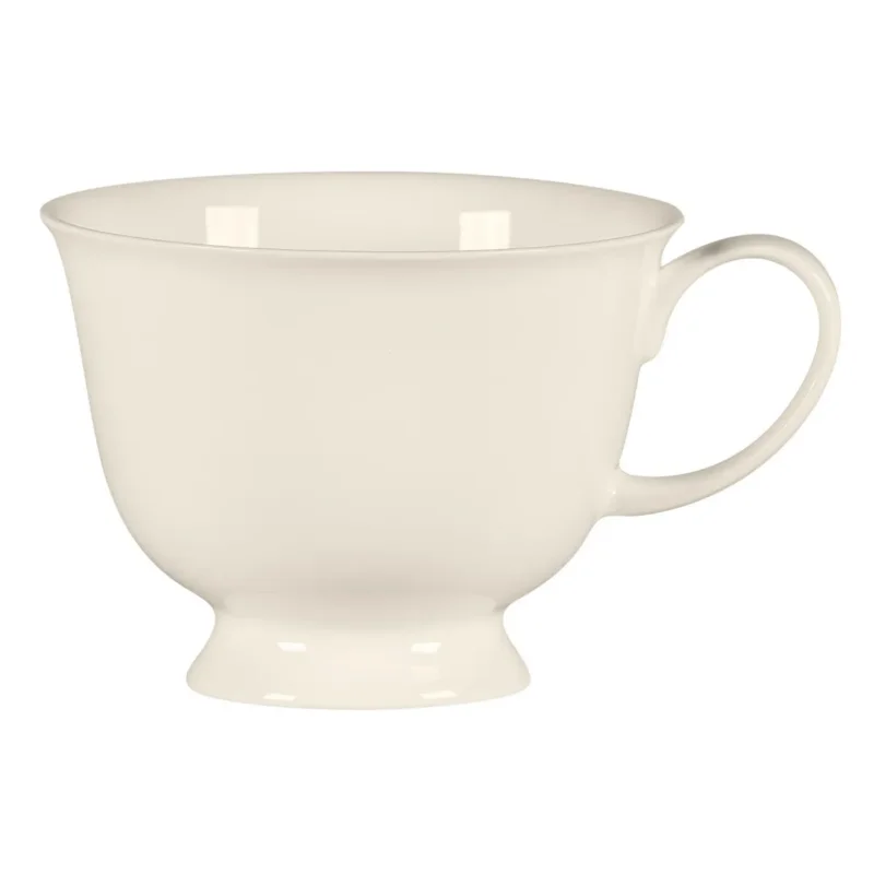 Usine Directe Tasse à thé avec pied rond blanc porcelaine bone china 23 cl Ø 10 cm Bravura Rak