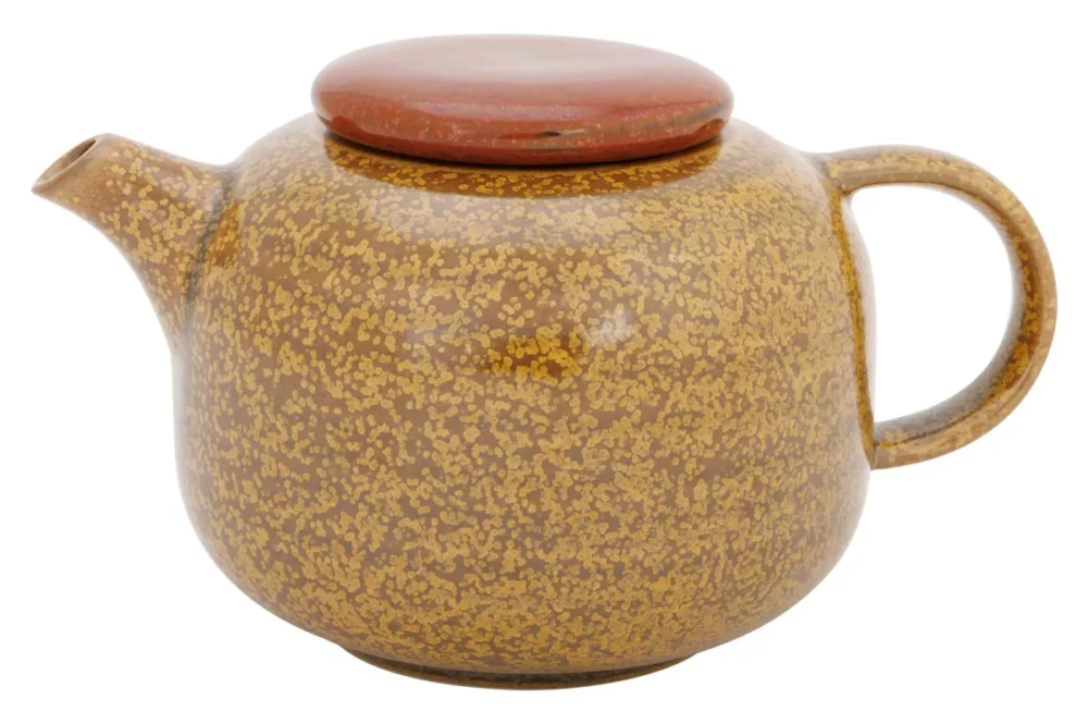 Produit De Marque Théière jaune porcelaine 80 cl Ø 19 cm Elements Mustard Proof