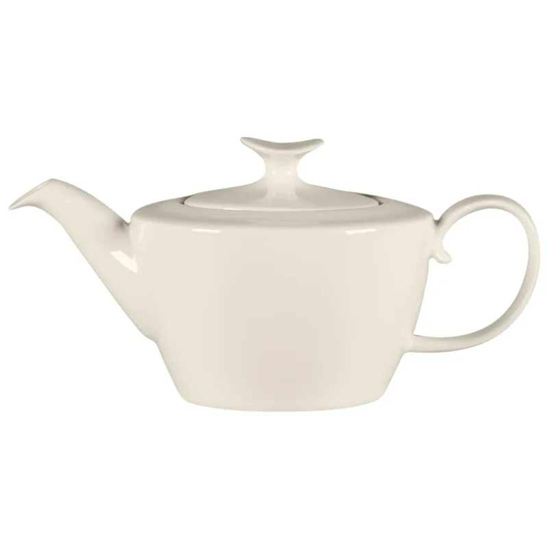 Théière & couvercle ovale blanc porcelaine bone china 58,5 cl Ø 12,2 cm Bravura Rak Affaire À Saisir