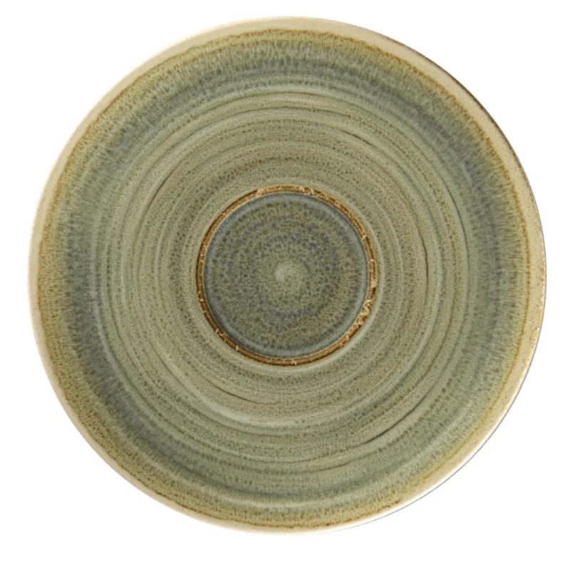 Sous tasse à thé déjeuner rond Emerald porcelaine vitrifiée Ø 17 cm Rakstone Spot Rak Retour Gratuit