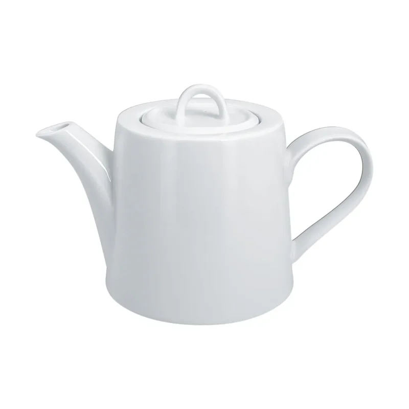 Satisfait Ou Remboursé Théière avec couvercle blanc porcelaine vitrifiée 80 cl Ø 12,4 cm Access Rak