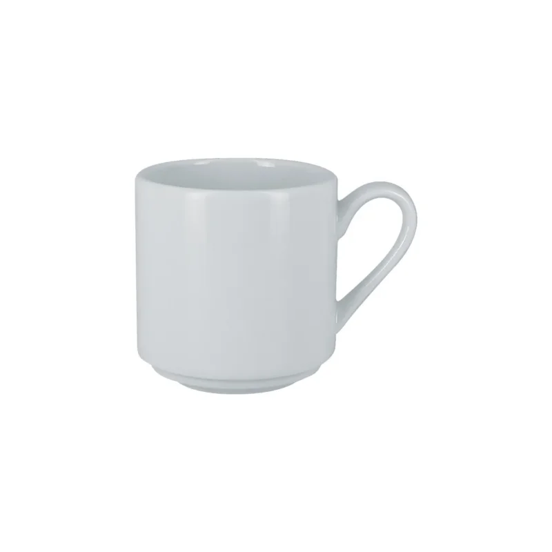 Usine Directe Tasse à thé empilable blanc porcelaine vitrifiée 23 cl Ø 8 cm Access Rak