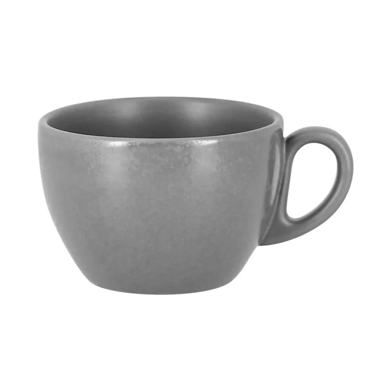 Retour Gratuit Tasse à thé rond gris porcelaine vitrifiée 23 cl Ø 9 cm Shale Rak