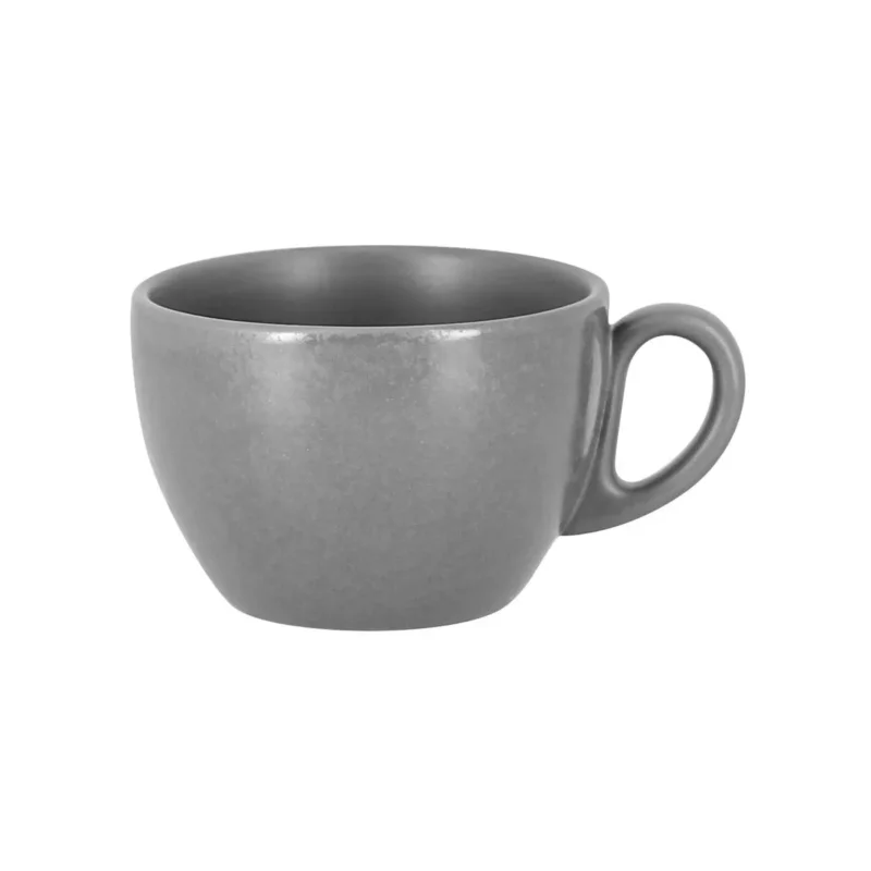 Usine Directe Tasse à thé rond gris porcelaine vitrifiée 20 cl Ø 8,7 cm Shale Rak